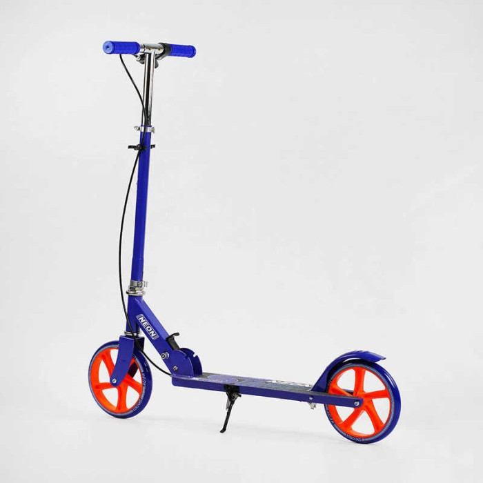 Самокат двухколесный Skyper Neon N-41417 стальная рама ручной тормоз колеса PU диаметр 200мм грипсы резиновые Skyper