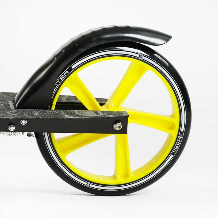 Самокат двоколісний Best Scooter SH-10865 SHARK з ручним гальмом затискач керма колеса PU - 20 см 1 амортизатор Best Scooter