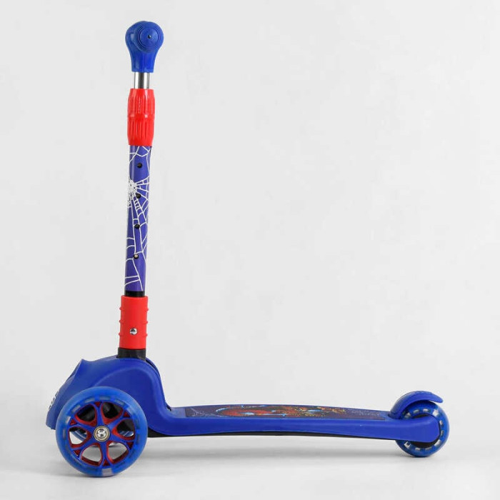 Самокат трехколесный 47359 Best Scooter СВЕТ КОЛЕС И ДИСКОВ складной руль передние колеса PU 120х35мм задние колеса PU 80х48мм Best Scooter