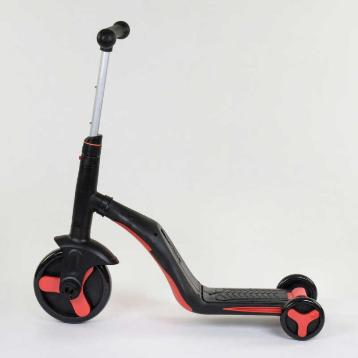 Самокат 3в1 JT 28288 Best Scooter самокат-велобег-велосипед КРАСНЫЙ свет 8 мелодий PU колеса переднее колесо d=20см задние d=11см Best Scooter