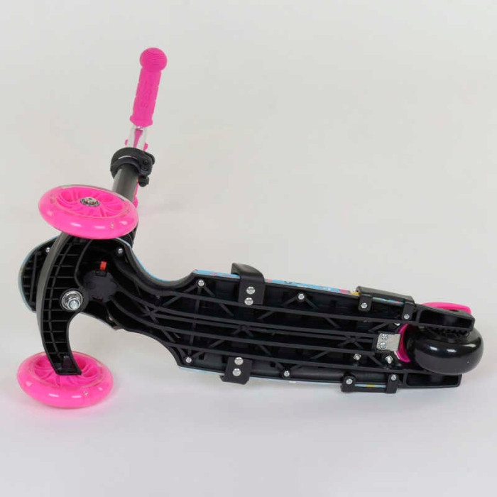 Самокат 5в1 26901 Best Scooter АБСТРАКЦИЯ PU колеса ПОДСВЕТКА КОЛЕС Best Scooter