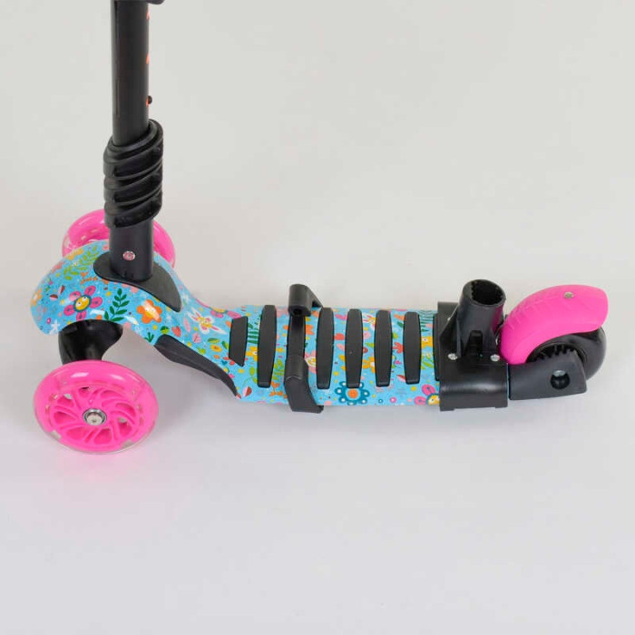 Самокат 5в1 26901 Best Scooter АБСТРАКЦИЯ PU колеса ПОДСВЕТКА КОЛЕС Best Scooter