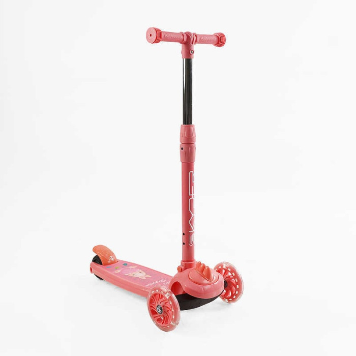 Трехколесный самокат Skyper с колесами из ПВХ с подсветкой складная ручка (CY-30629) Skyper