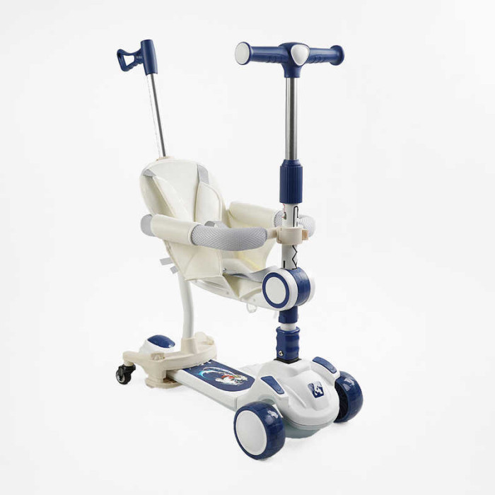 Самокат 5в1 Skyper FJ-59060 колеса PU125х40мм зі світлом укр озвучування та підсвічування платформис ДОП КОЛЕСАМИ захисний бампер в коробці Skyper