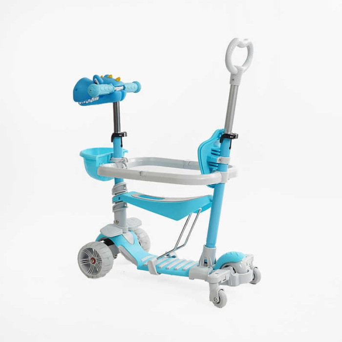Самокат 5в1 P-92401 Best Scooter з ДОП КОЛЕСАМИ захисний бампер PU колеса зі світлом Best Scooter