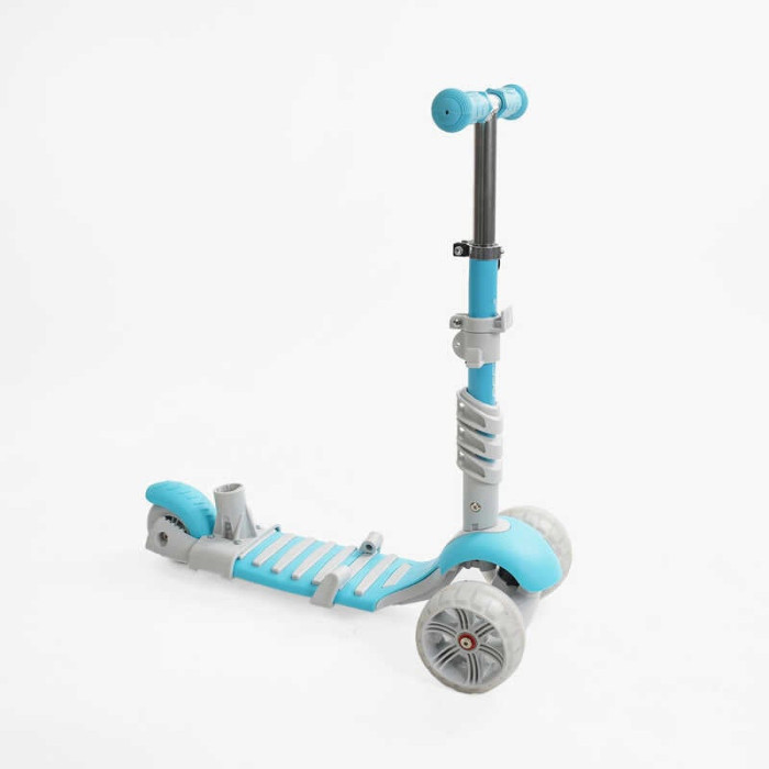 Самокат 5в1 P-92401 Best Scooter з ДОП КОЛЕСАМИ захисний бампер PU колеса зі світлом Best Scooter