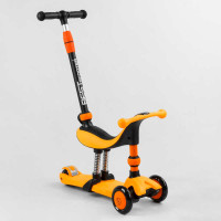 Самокат-велобег 3в1 трехколесный BS-50584 Best Scooter 3 колеса PU со светом амортизаторы сидение родительская ручка Best Scooter