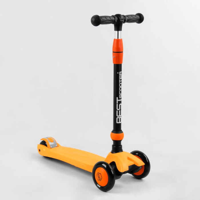 Самокат-велобег 3в1 трехколесный BS-50584 Best Scooter 3 колеса PU со светом сидение амортизаторы родительская ручка Best Scooter