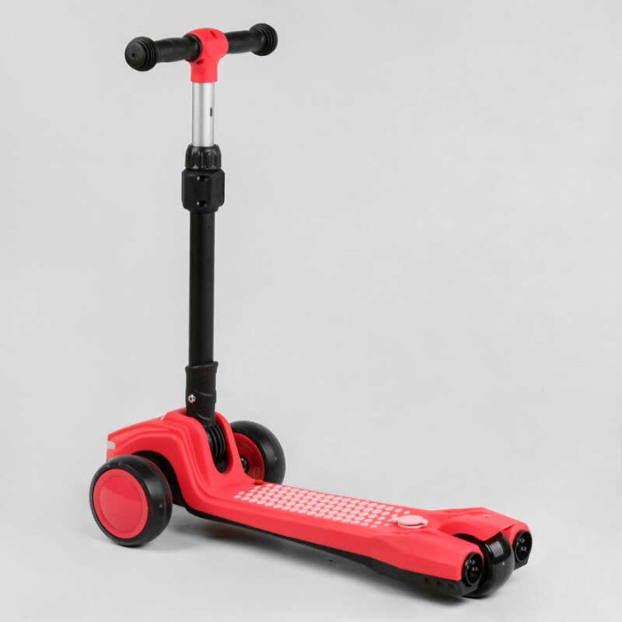 Самокат трехколесный LT-11746 Best Scooter с парогенератором складной руль ЗВУК МАШИНЫ ДЫМ МИР пластмассовый колеса PU 120х35мм Best Scooter