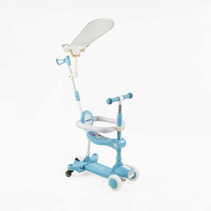 Самокат 5в1 Skyper BT-41722 колеса PU125х40мм с подсветкой и звуком с дополнительными колесами и защитным бампером