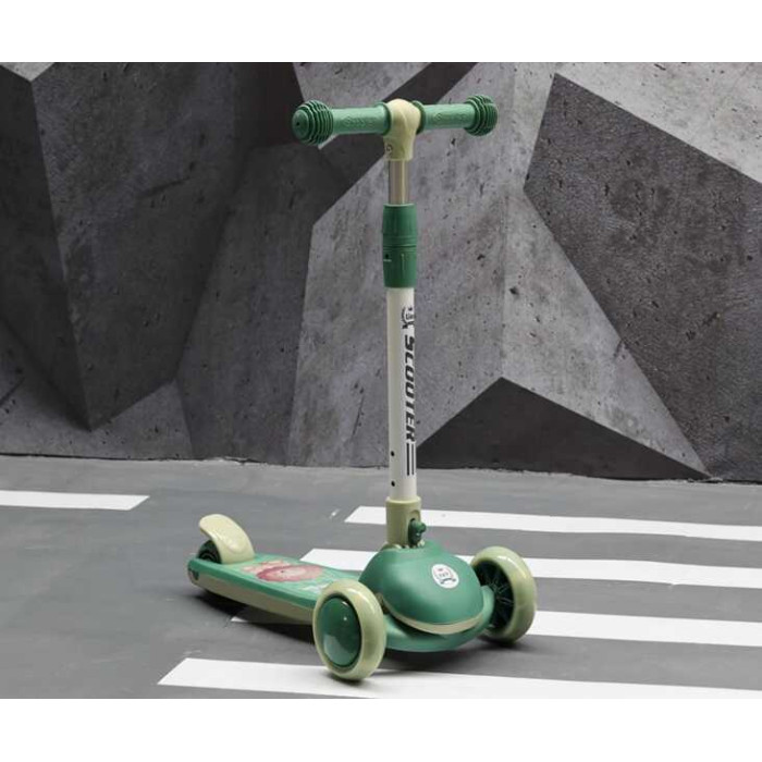 Самокат триколісний Skyper MR-01174 колеса PU 114х35мм зі світлом музика та підсвічування платформи кермо складне Skyper
