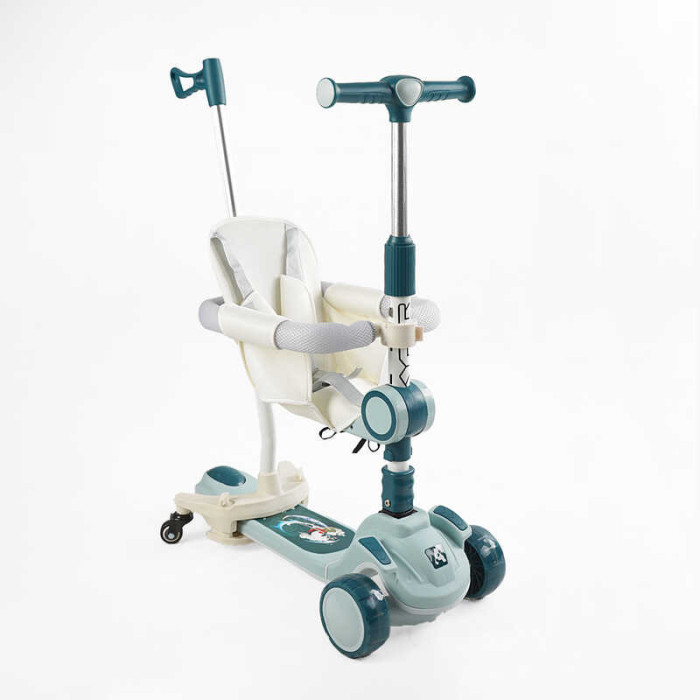 Самокат 5в1 Skyper FJ-93078 колеса PU125х40мм зі світлом укр озвучування та підсвічування платформис ДОП КОЛЕСАМИ захисний бампер в коробці Skyper
