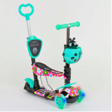 Самокат 5в1 43702 Best Scooter АБСТРАКЦИЯ PU колеса ПОДСВЕТКА КОЛЕС Best Scooter