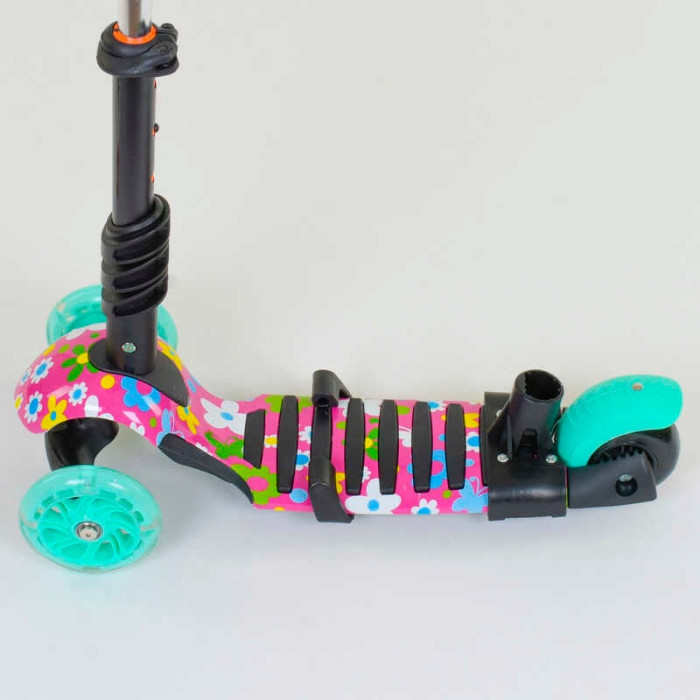 Самокат 5в1 43702 Best Scooter АБСТРАКЦИЯ PU колеса ПОДСВЕТКА КОЛЕС Best Scooter