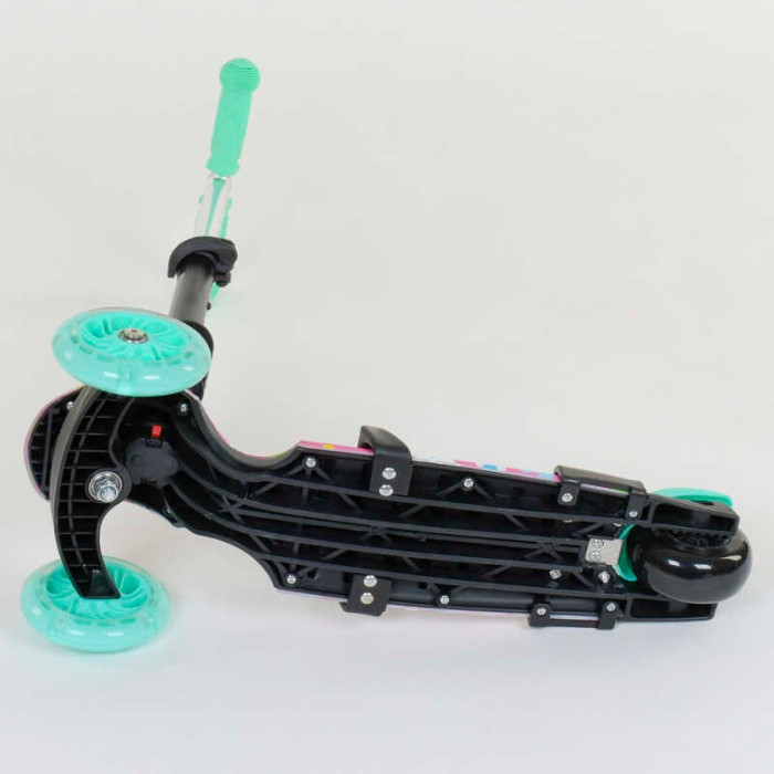 Самокат 5в1 43702 Best Scooter АБСТРАКЦИЯ PU колеса ПОДСВЕТКА КОЛЕС Best Scooter