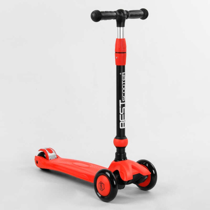 Самокат-велобег 3в1 трехколесный BS-71899 Best Scooter 3 колеса PU со светом сидение амортизаторы родительская ручка Best Scooter