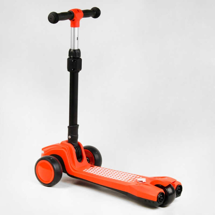 Самокат трехколесный LT-12857 Best Scooter с парогенератором складной руль ЗВУК МАШИНЫ ДЫМ МИР пластмассовый колеса PU 120х35мм Best Scooter