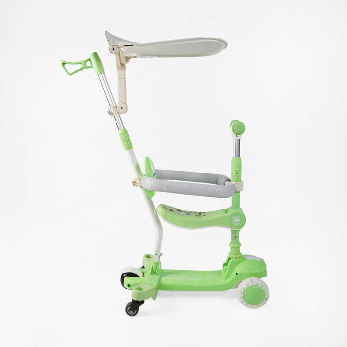 Самокат 5в1 Skyper BT-52309 колеса PU125х40мм с светом укр озвучивание и подсветка платформы с ДОП КОЛЕСАМИ защитный бампер