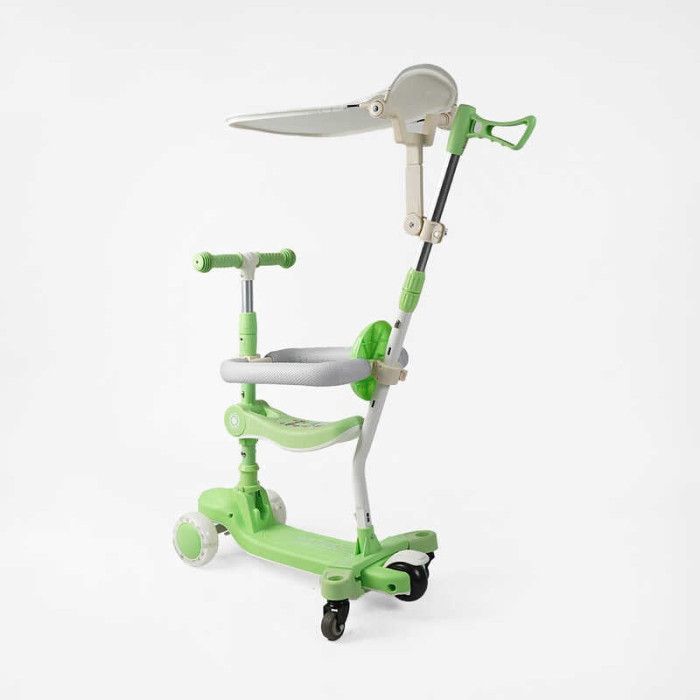 Самокат 5в1 Skyper BT-52309 колеса PU125х40мм с светом укр озвучивание и подсветка платформы с ДОП КОЛЕСАМИ защитный бампер