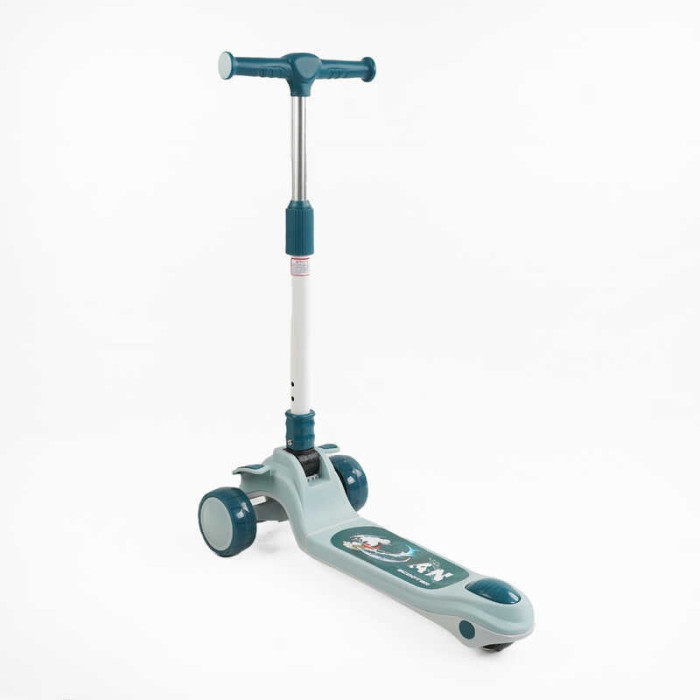 Трехколесный самокат Skyper RS-46204 с колесами PU 125х40мм с светом музыкой и подсветкой платформы складная рукоятка Skyper