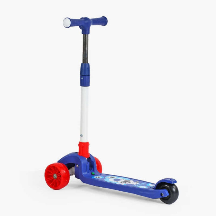 Самокат триколісний Skyper SL-3160 колеса PU 125х40мм зі світлом українське озвучування та підсвічування платформи кермо складне Skyper