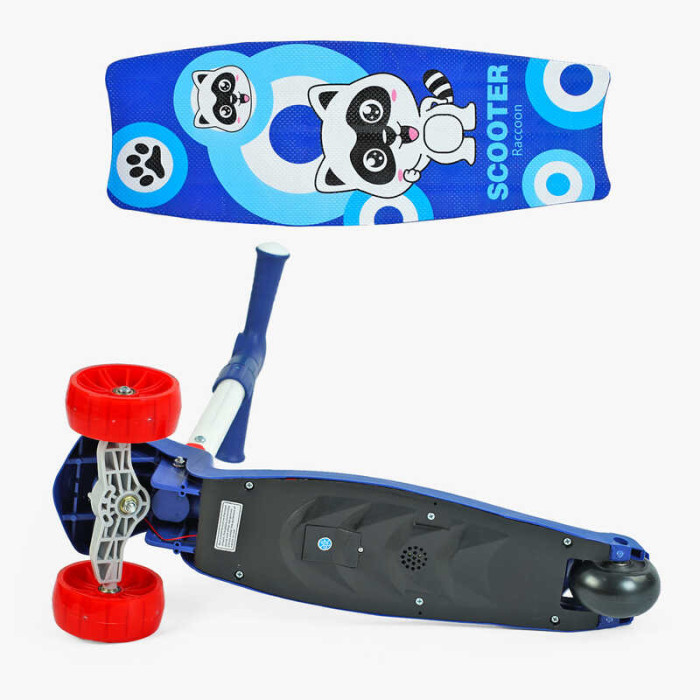 Самокат триколісний Skyper SL-3160 колеса PU 125х40мм зі світлом українське озвучування та підсвічування платформи кермо складне Skyper