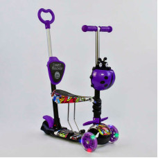 Самокат 5в1 13400 Best Scooter АБСТРАКЦИЯ PU колеса ПОДСВЕТКА КОЛЕС Best Scooter