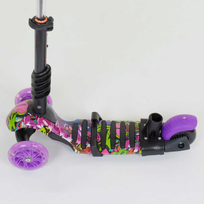 Самокат 5в1 13400 Best Scooter АБСТРАКЦИЯ PU колеса ПОДСВЕТКА КОЛЕС Best Scooter