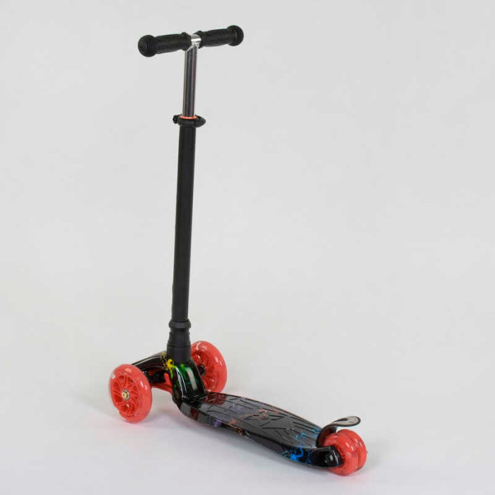 Самокат А 24659779-1308 MAXI Best Scooter пластмассовый 4 колеса PU МИР трубка руля алюминиевая d=12см Best Scooter