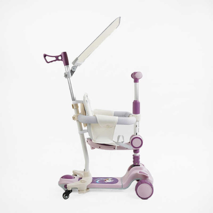 Самокат 5в1 Skyper FJ-33822 колеса PU125х40мм с светом укр озвучивание и подсветка платформыс ДОП КОЛЕСАМИ защитный бампер Skyper