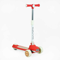 Самокат триколісний Skyper Y-80733 колеса PU 125х40мм зі світлом музика та підсвічування платформи кермо складне Skyper