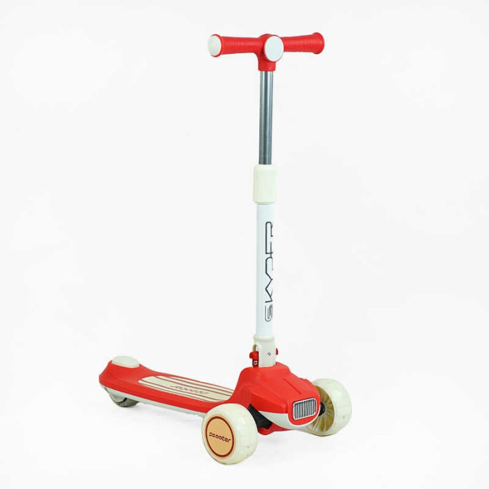 Самокат триколісний Skyper Y-80733 колеса PU 125х40мм зі світлом музика та підсвічування платформи кермо складне Skyper