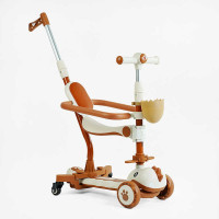 Самокат 5в1 Skyper GL-09077 колеса PU 125х40мм зі світлом УКР МУЗИКА та підсвічування платформи з ДОП КОЛЕСАМИ захисний бампер Skyper