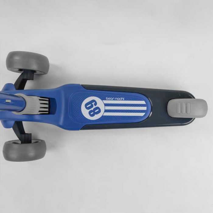 Самокат трехколесный RS-8999 Best Scooter СИНИЙ складной алюминиевый руль 3 колеса PU со светом d=120*50мм Best Scooter