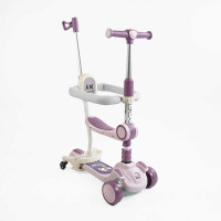 Самокат 5в1 Skyper GH-31692 колеса PU125х40мм с светом укр озвучивание и подсветка платформы с ДОП КОЛЕСАМИ защитный бампер Skyper