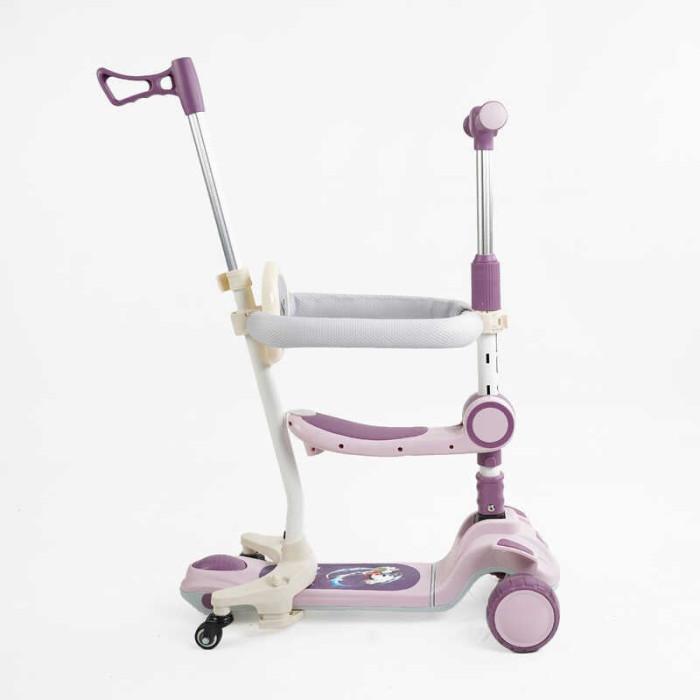 Самокат 5в1 Skyper GH-31692 колеса PU125х40мм с светом укр озвучивание и подсветка платформы с ДОП КОЛЕСАМИ защитный бампер Skyper