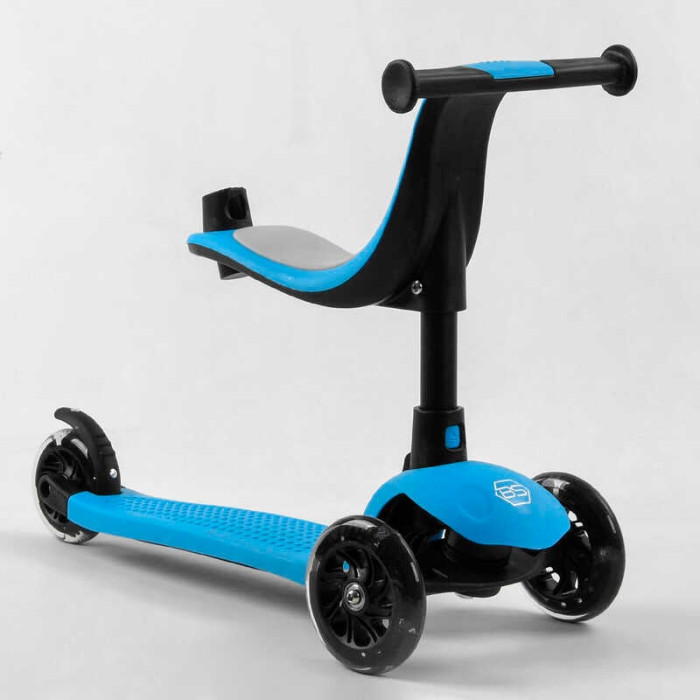 Самокат трехколесный Best Scooter PL-422 колеса PU со светом сидение родительская ручка Best Scooter
