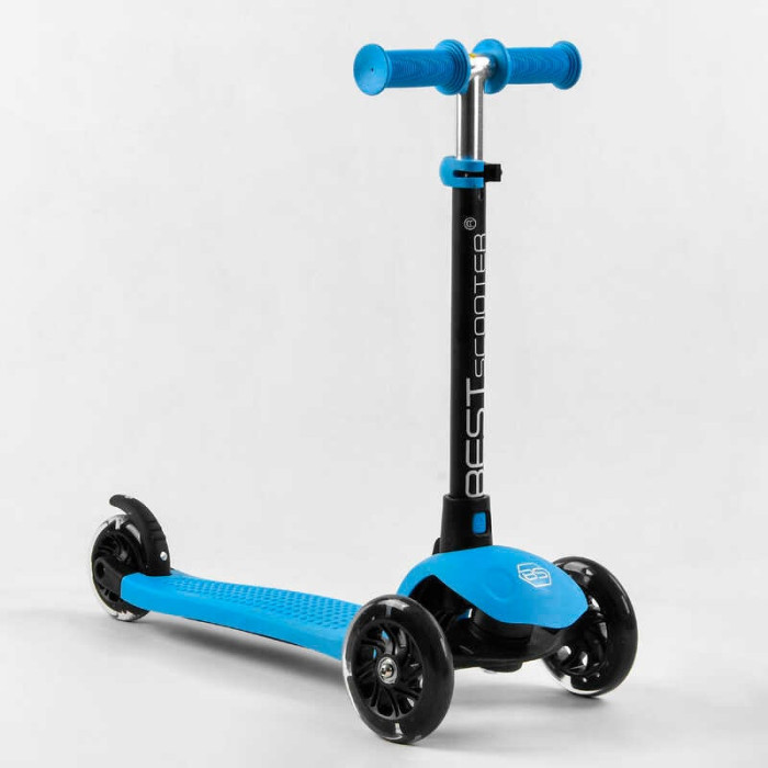 Самокат трехколесный Best Scooter PL-422 колеса PU со светом сидение родительская ручка Best Scooter