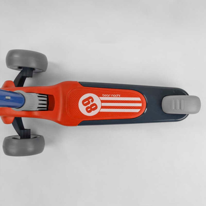 Самокат трехколесный RS-9119 Best Scooter КРАСНЫЙ складной алюминиевый руль 3 колеса PU со светом d=120*50мм Best Scooter