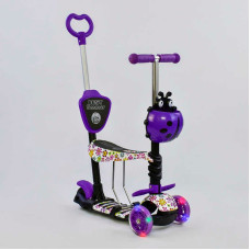 Самокат 5в1 97240 Best Scooter АБСТРАКЦИЯ PU колеса ПОДСВЕТКА КОЛЕС Best Scooter