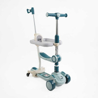 Самокат 5в1 Skyper GH-41533 колеса PU125х40мм с светом укр озвучивание и подсветка платформы с ДОП КОЛЕСАМИ защитный бампер Skyper
