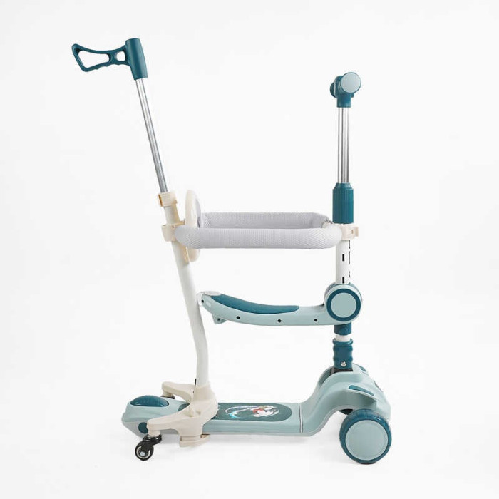 Самокат 5в1 Skyper GH-41533 колеса PU125х40мм с светом укр озвучивание и подсветка платформы с ДОП КОЛЕСАМИ защитный бампер Skyper