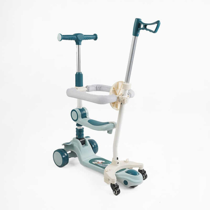 Самокат 5в1 Skyper GH-41533 колеса PU125х40мм с светом укр озвучивание и подсветка платформы с ДОП КОЛЕСАМИ защитный бампер Skyper