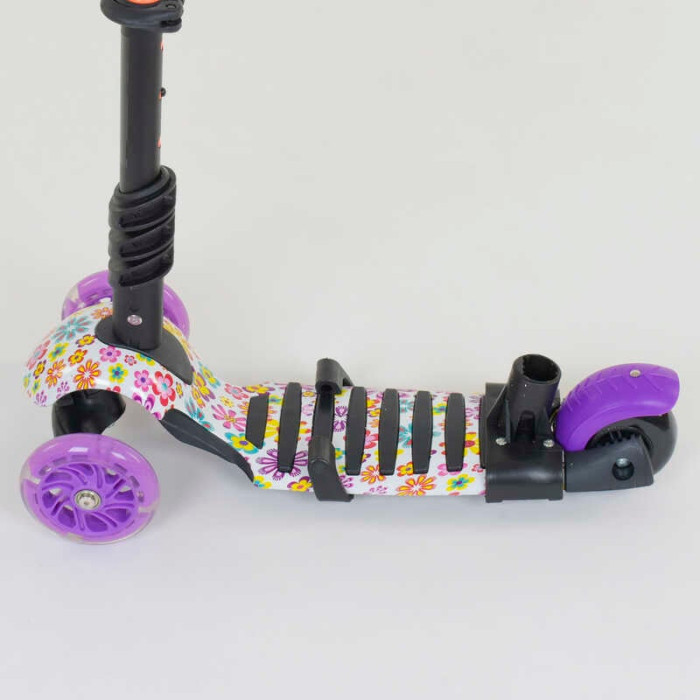 Самокат 5в1 97240 Best Scooter АБСТРАКЦИЯ PU колеса ПОДСВЕТКА КОЛЕС Best Scooter