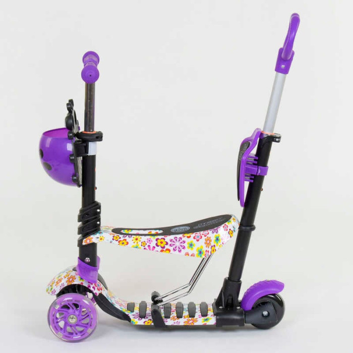 Самокат 5в1 97240 Best Scooter АБСТРАКЦИЯ PU колеса ПОДСВЕТКА КОЛЕС Best Scooter
