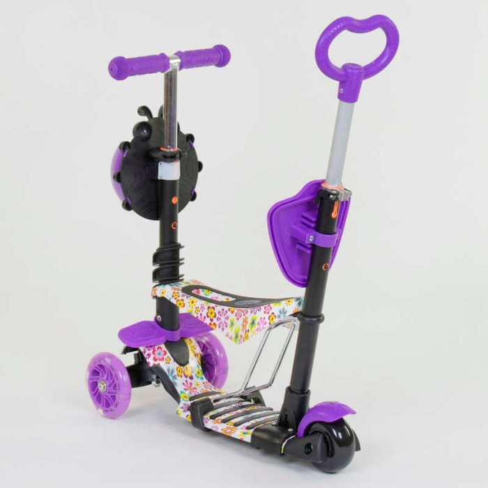 Самокат 5в1 97240 Best Scooter АБСТРАКЦИЯ PU колеса ПОДСВЕТКА КОЛЕС Best Scooter