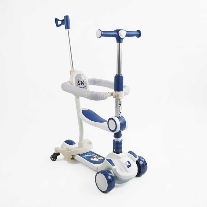 Самокат 5в1 Skyper GH-51784 колеса PU125х40мм зі світлом укр озвучування та підсвічування платформис ДОП КОЛЕСАМИ захисний бампер Skyper