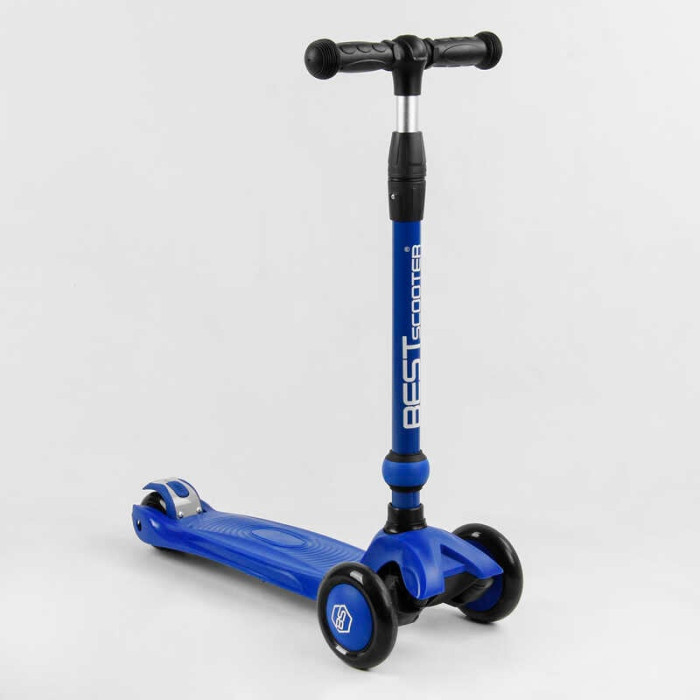 Самокат-велобайк 3в1 трехколесный BS-27018 Best Scooter 3 колеса PU с светом сиденье амортизаторы родительская ручка Best Scooter
