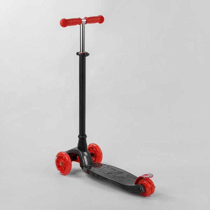 Самокат A 25772 779-1524 Best Scooter 4 колеса PU СВЕТ трубка руля алюминиевая d передних колес =12 см d задних колес = 8 см Best Scooter