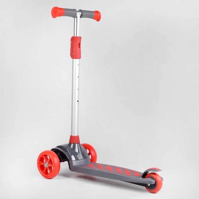 Самокат трехколесный LK-52003 Best Scooter СВЕТ ДЕКИ КОЛЕС И ДИСКОВ съемный руль передние колеса PU 120х35мм задние колеса PU 80х30мм Best Scooter